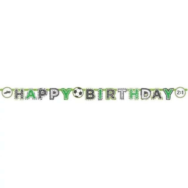 Fussball Letter - Banner 200 x 15 cm