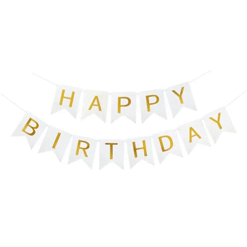 Banner Happy Birthday 150cm div. Farben (1 Stk.)