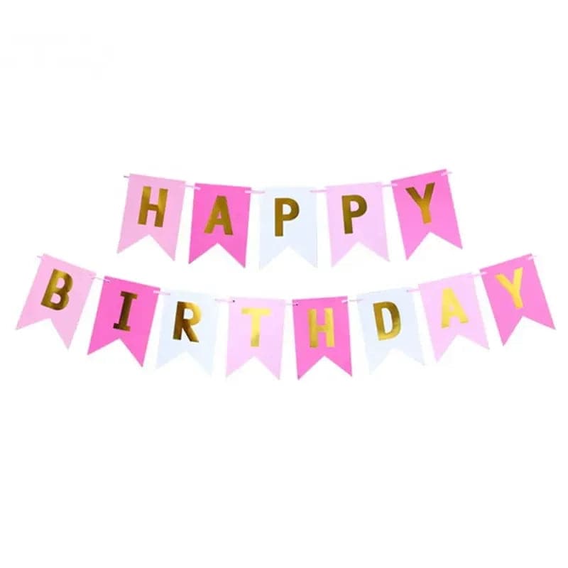 Banner Happy Birthday 150cm div. Farben (1 Stk.)