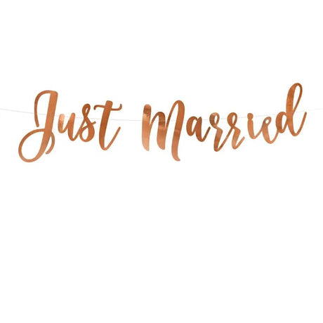 Banner Just Married roségold 20x77cm