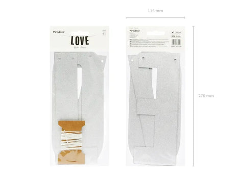 Banner Love silber 21x55cm