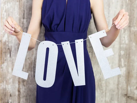 Banner Love silber 21x55cm
