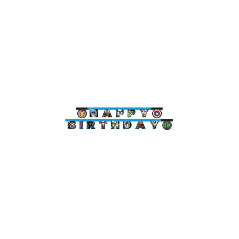 Mighty Avengers Happy Birthday Banner 200 cm