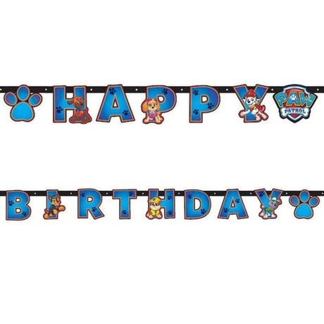 Paw Patrol Happy Birthday Banner