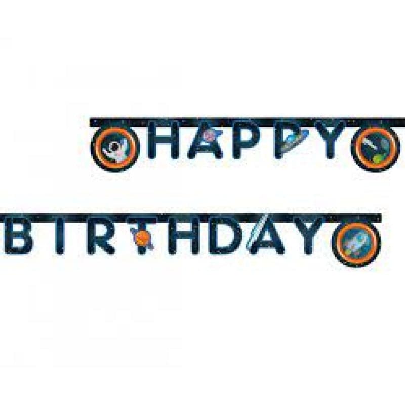 Space Happy Birthday Banner 2m