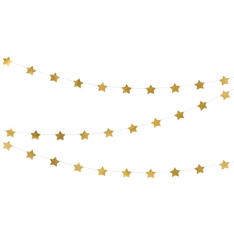 Banner Sterne 3.6m Metallic gold (1 Stk.)