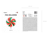 Ballone Candy Christmas 35cm, Metallic mix (1 Stk.)