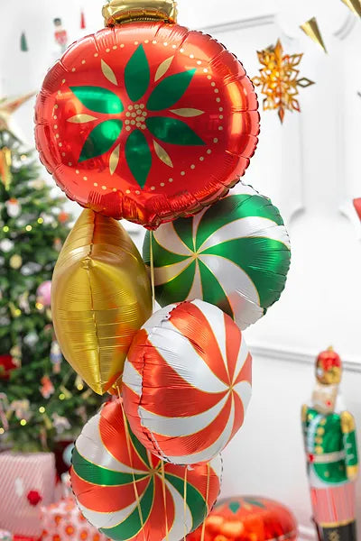 Ballone Candy Crush Christmas 35cm, Metallic mix (1 Stk.)