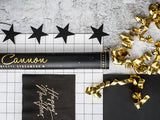 Konfettikanone 1m Streifen, Metallic gold (1 Stk.)