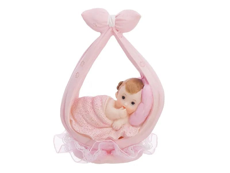 Figur Mädchen mit Kopftuch, rosa, 11cm