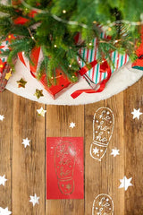 Weihnachtsdekoration - Fußabdrücke des Weihnachtsmanns, 16,5x27,5 cm, mix