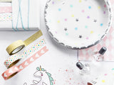 Dekoband Christmas Pack, Metallic gold/silber (4 Stk.)