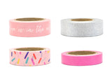 Dekoband Rainbow Pack, Metallic Mix (4 Stk.)