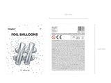 Ballone Buchstabe "#" 35cm, Metallic silber (1 Stk.)