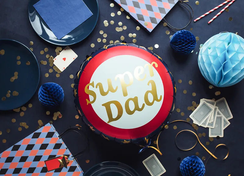 Ballone Super Dad 45cm, Metallic mix (1 Stk.)