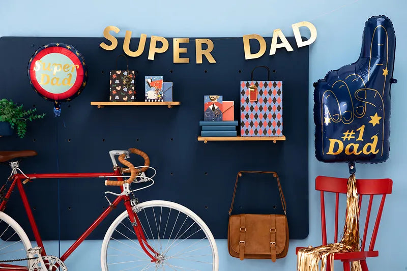 Ballone Super Dad 45cm, Metallic mix (1 Stk.)
