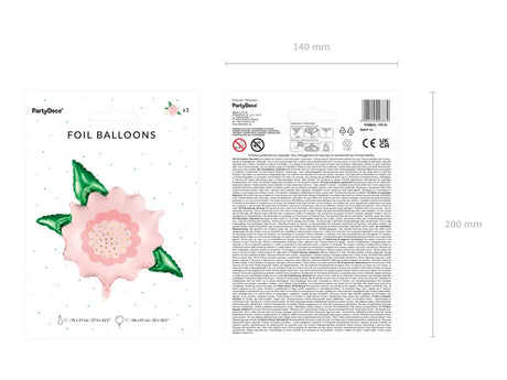 Folienballon Blume, 70x62 cm, mix