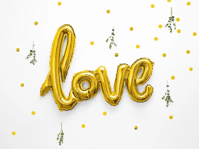 Ballone Love 73cm, Pastell gold (1 Stk.)
