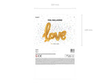 Ballone Love 73cm, Pastell gold (1 Stk.)