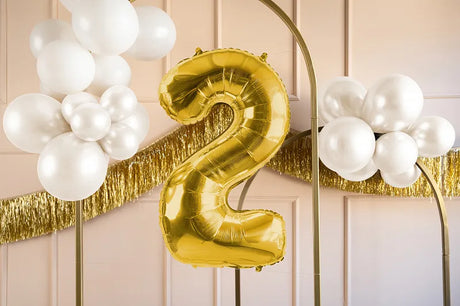 Ballone Zahl ''2'' 72cm, Metallic gold (1 Stk.)