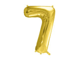 Ballone Zahl ''7'' 72cm, Metallic gold (1 Stk.)
