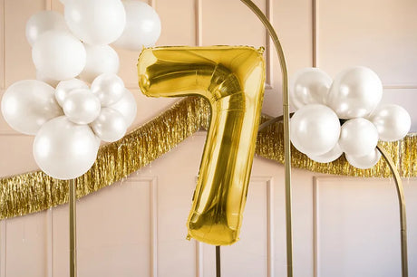 Ballone Zahl ''7'' 72cm, Metallic gold (1 Stk.)