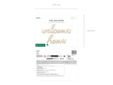 Folienballon Welcome Home, 335x71 cm, Cappuccino
