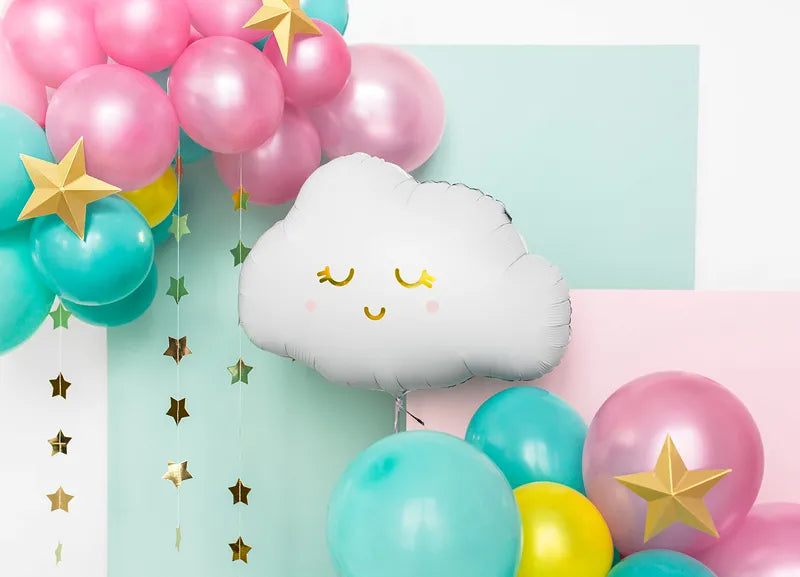 Ballone Wolke 51cm, Pastell weiss (1 Stk.)