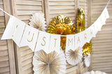 Banner Just married 1.55m, Pastell Mix (1 Stk.)
