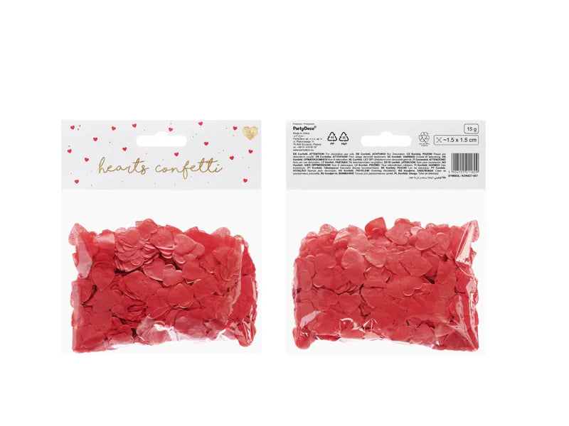 Rote Konfetti-Herzen 1,6x1,6 cm (15g)