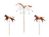 Muffin-Dekorationen - Pferde, 13 cm, Mix (6 Stk.)