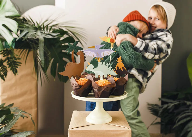 Dinosaurier-Tortentopper, 8-12 cm, Farbenmix (6 Stk.)