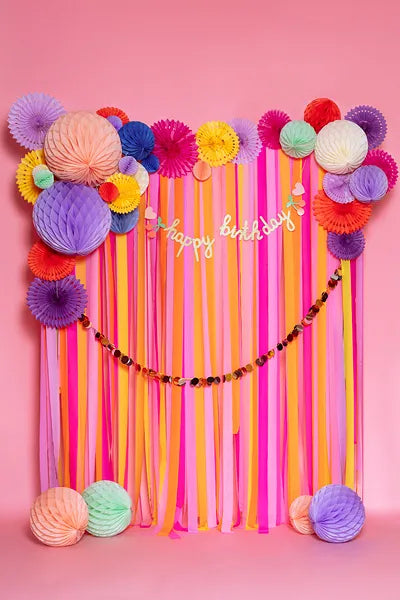 Krepppapier 5 cm/10 m, Set mit 6 Stück, Sommerfarben Mix