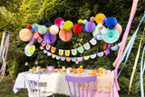 Krepppapier 5 cm/10 m, Set mit 6 Stück, Pastellregenbogen Mix