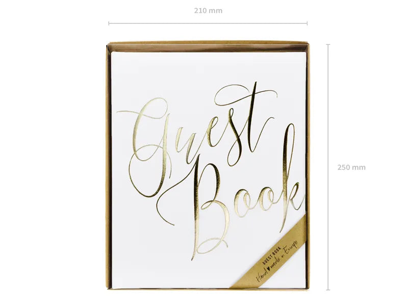Gästebuch Guest book, 20x24,5cm, weiß, 22 Blatt