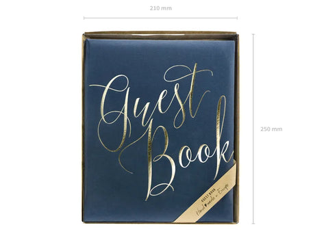 Gästebuch Guest book, 20x24,5cm, marineblau, 22 Blatt