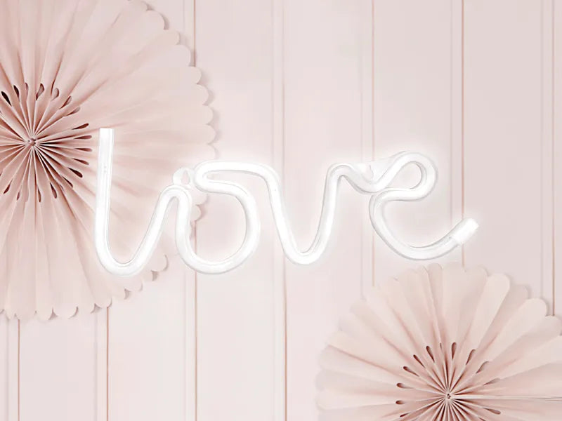 Neon LED - Liebe, weiß, 34,5x13cm (1 Stk.)