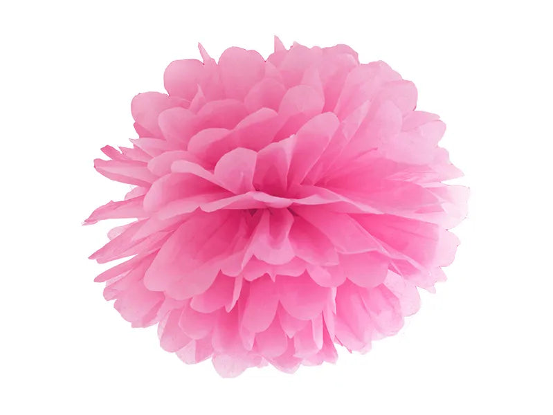 Pompon aus Seidenpapier, rosa, 25cm