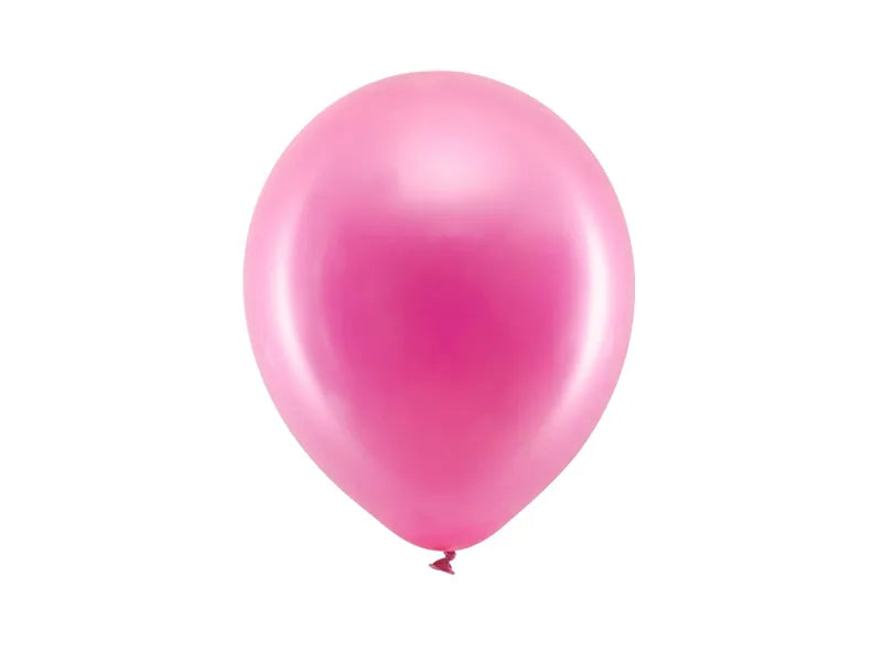 Rainbow Ballons 23cm, metallisiert, fuchsia