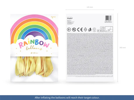 Rainbow Ballons 30cm, metallisiert, creme