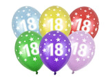 Ballons 30cm, 18th Birthday, Metallic Mix