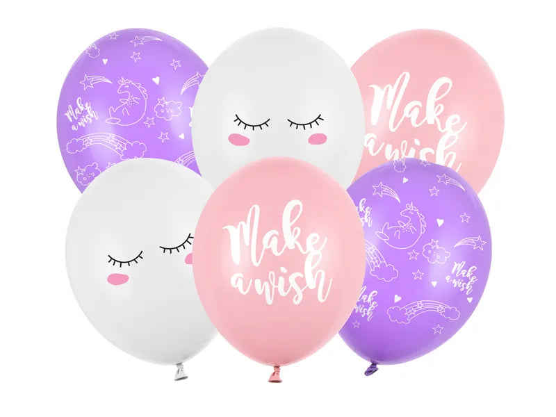 Ballons 30cm, Einhorn, Mix (6 Stk.)