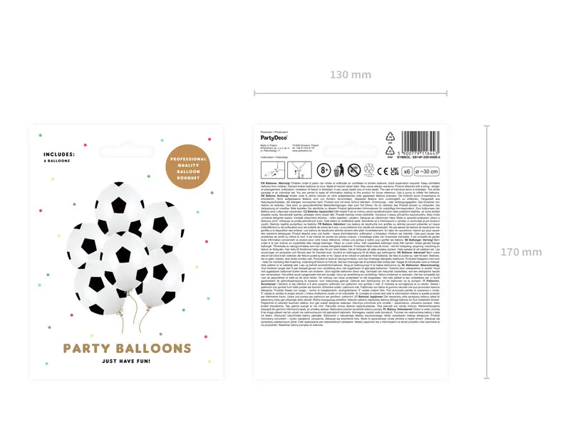 Ballone Ball 30cm, Pastell White (6 Stk.)