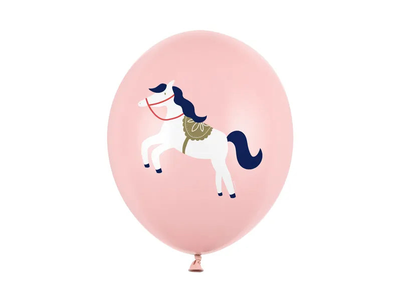 Ballons 30 cm, Pferd, Pastell Blassrosa