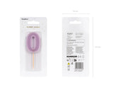 Geburtstagskerze Zahl 0, Violett, 6 cm