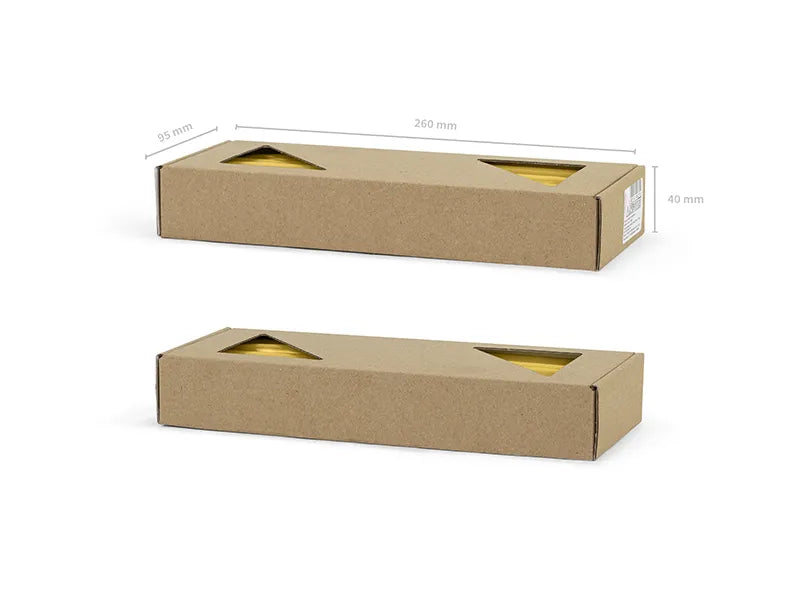 Kegelkerze metallisiert, gold, 24cm (10 Stk.)