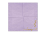 Servietten Happy Birthday 33cm x 33cm, Metallic mix (12 Stk.)
