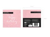 Servietten Happy Birthday 33cm x 33cm, pink (20 Stk.)