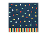Servietten Sterne 33cm x 33cm, dunkelblau (12 Stk.)