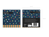Servietten Sterne 33cm x 33cm, dunkelblau (12 Stk.)